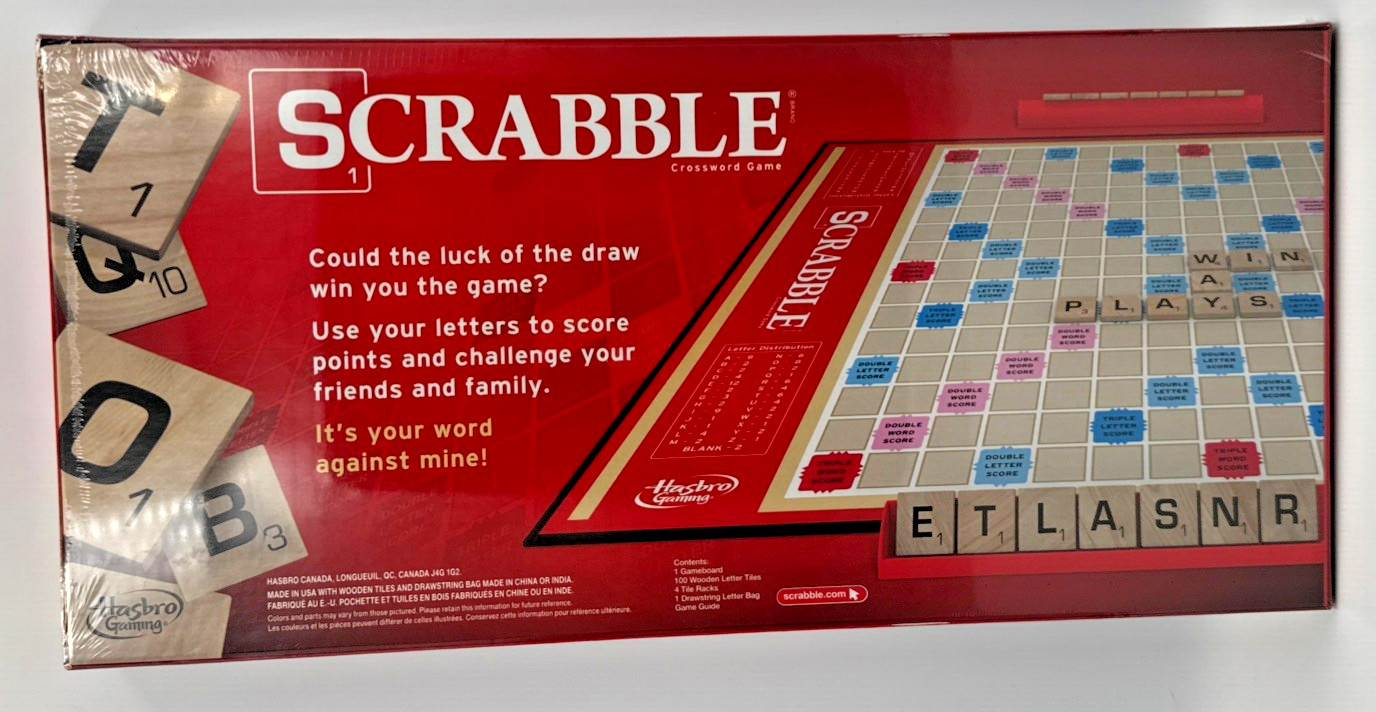 Hasbro Scrabble Game – Family Game Night Traditional Board Game Educational NEW