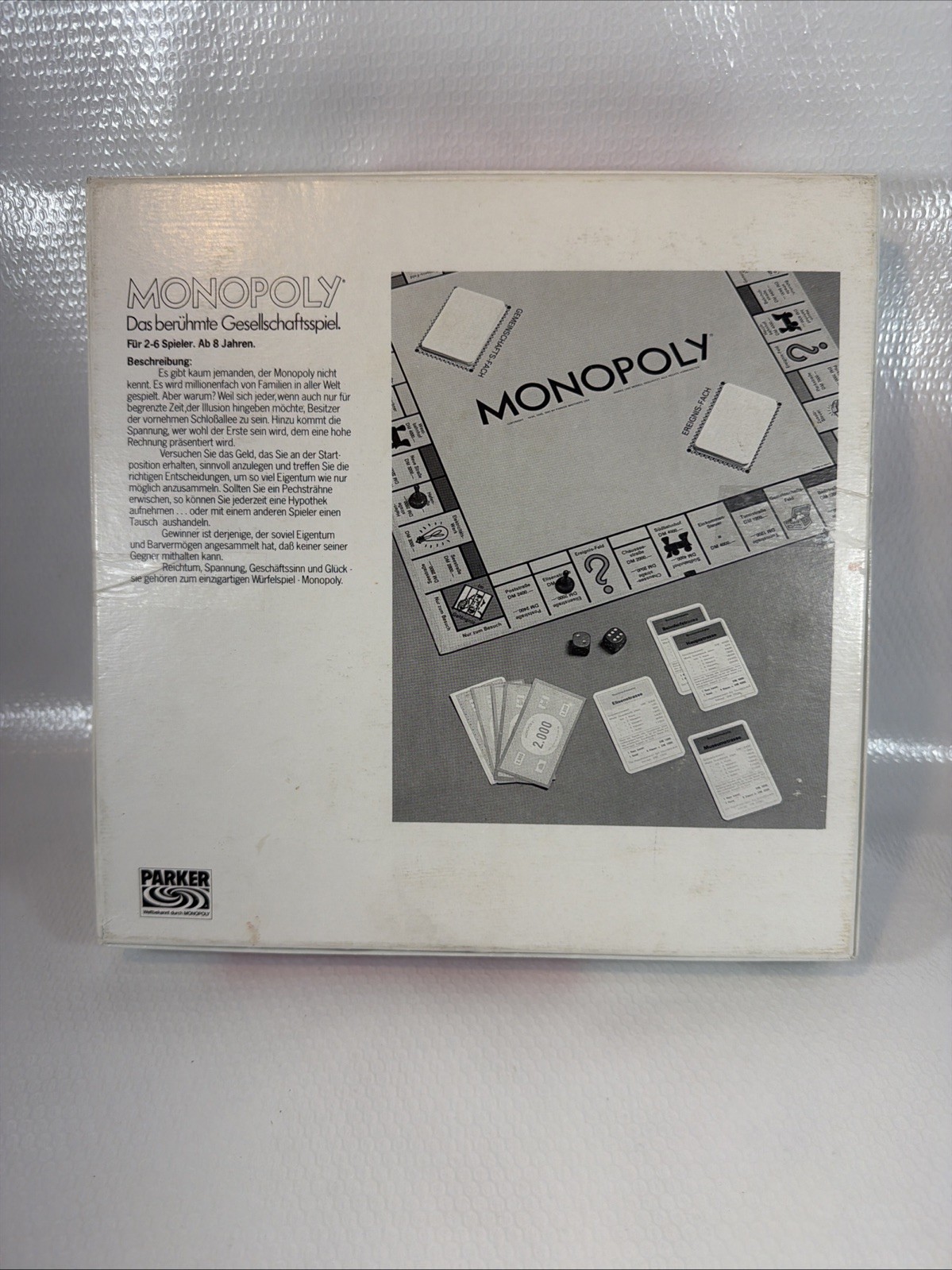 Vintage MONOPOLY Board Game German Version Square Box With Classic Top Unopened