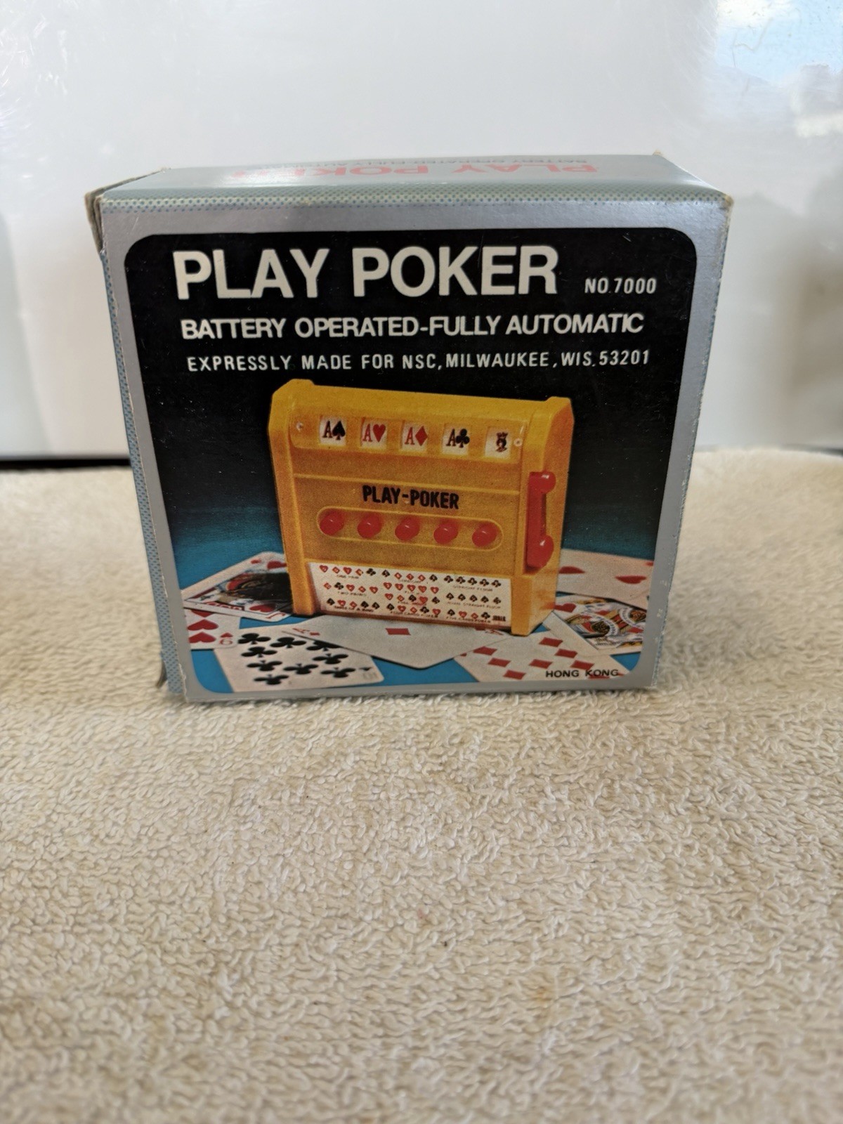 Vintage 1970s Play Poker Game No. 7000 NSC Milwaukee New In Box NIB Battery Op