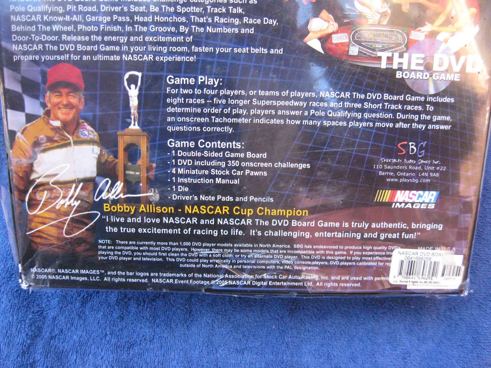 Nascar “The DVD Board Game” NEW FACTORY SEALED 2005