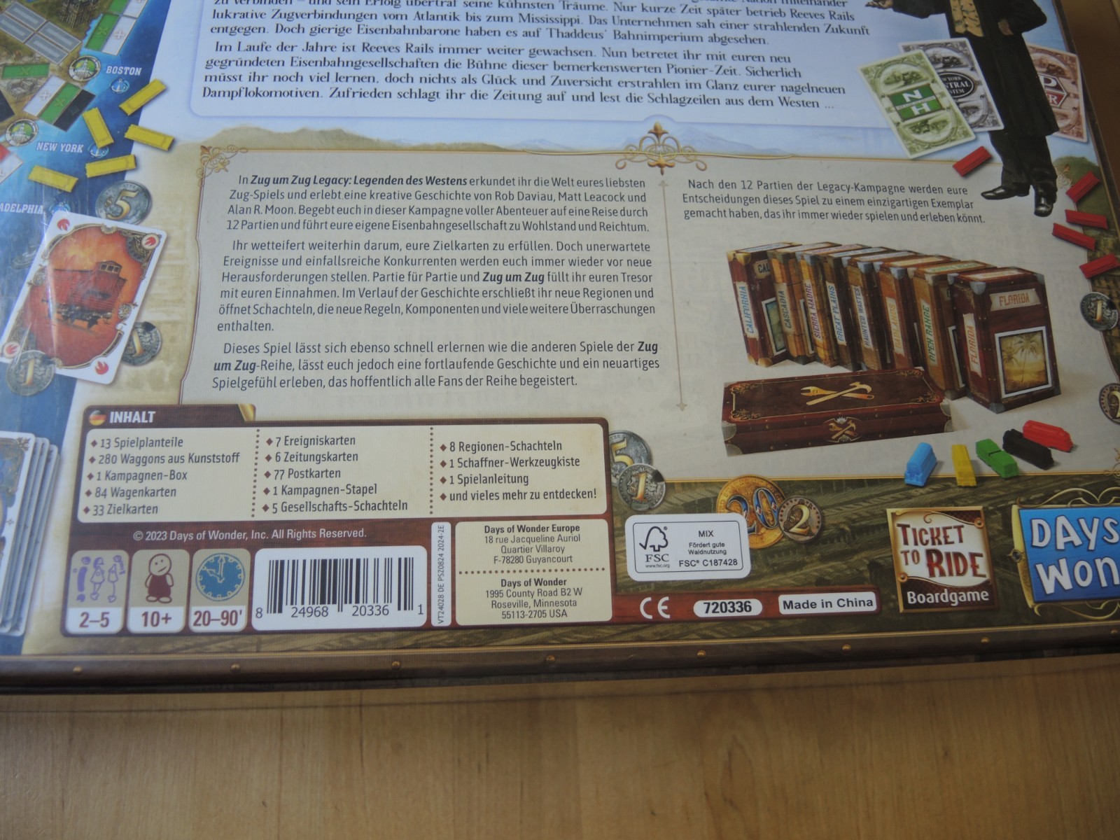 Ticket to Ride Legacy Days of Wonder Board Game Original Packaging New Still Sealed
