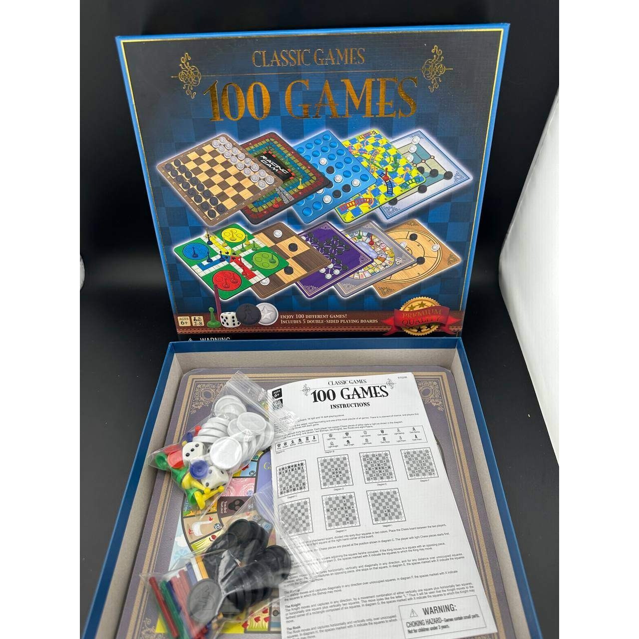 Ambassador Classic Games 100 Games Set 5 Double-Sided Boards – G01 (18)