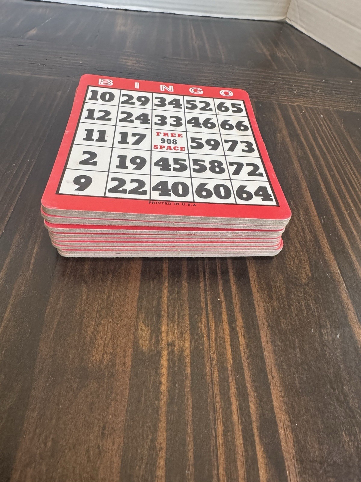 Vintage 12 Cardboard/Heavy Stock Bingo Cards St Bernard Parish