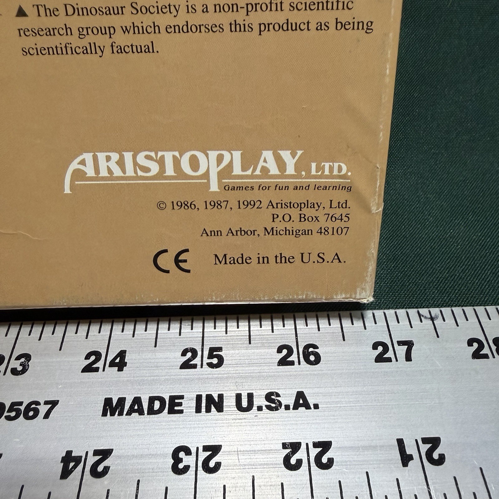 Vintage Dinosaurs and Things Puzzle Board Game – 1986 – Aristoplay – COMPLETE