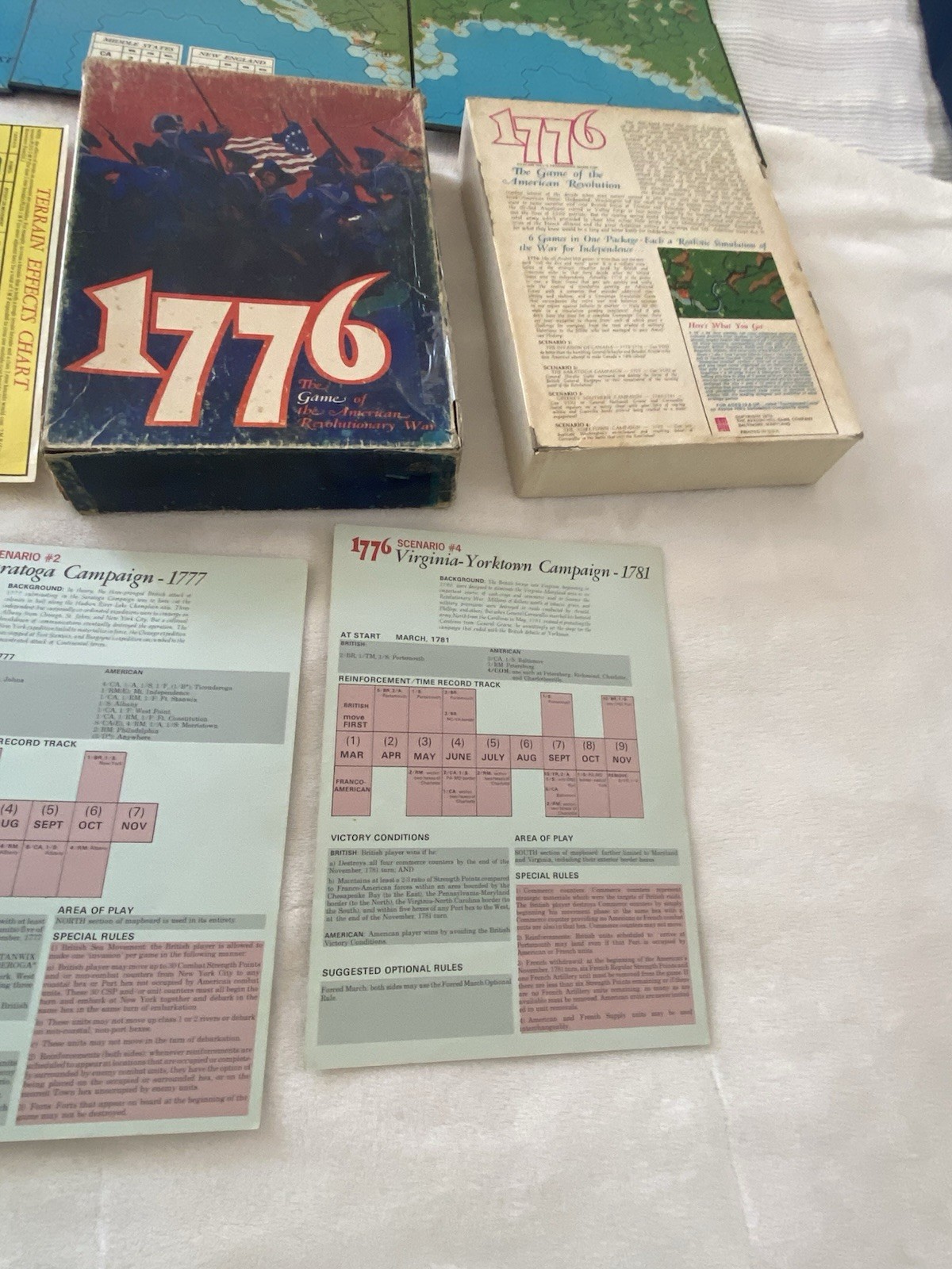 Vintage 1776 Board Game by Avalon Hill Bookshelf Game 1974 Complete