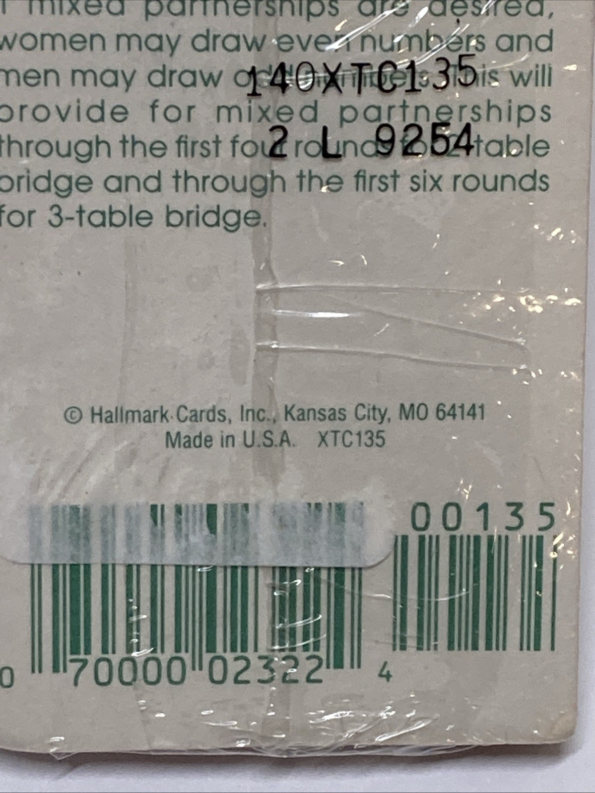 Hallmark 2-&-3 Table Bridge Tallies Christmas Holly Berry NOS