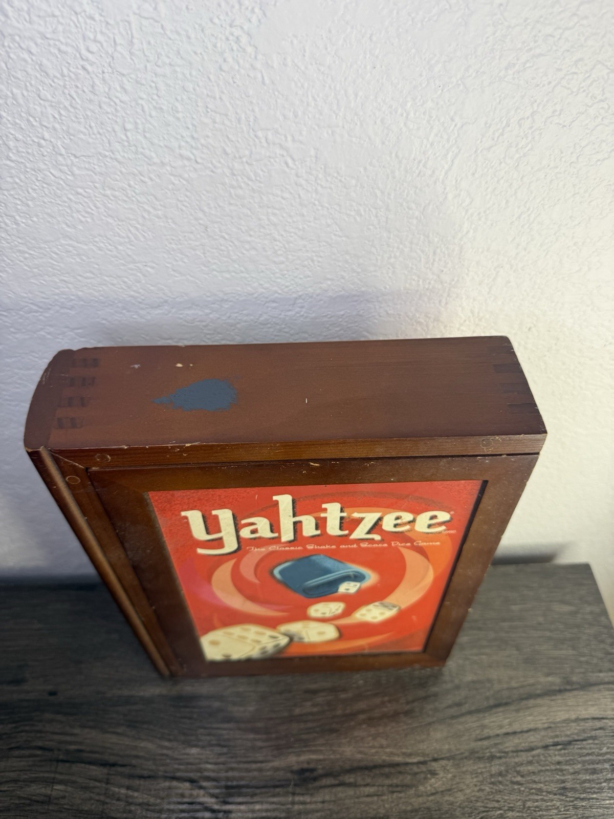 Yahtzee Bookshelf Edition Wood Box 2005 Game. Read Details.
