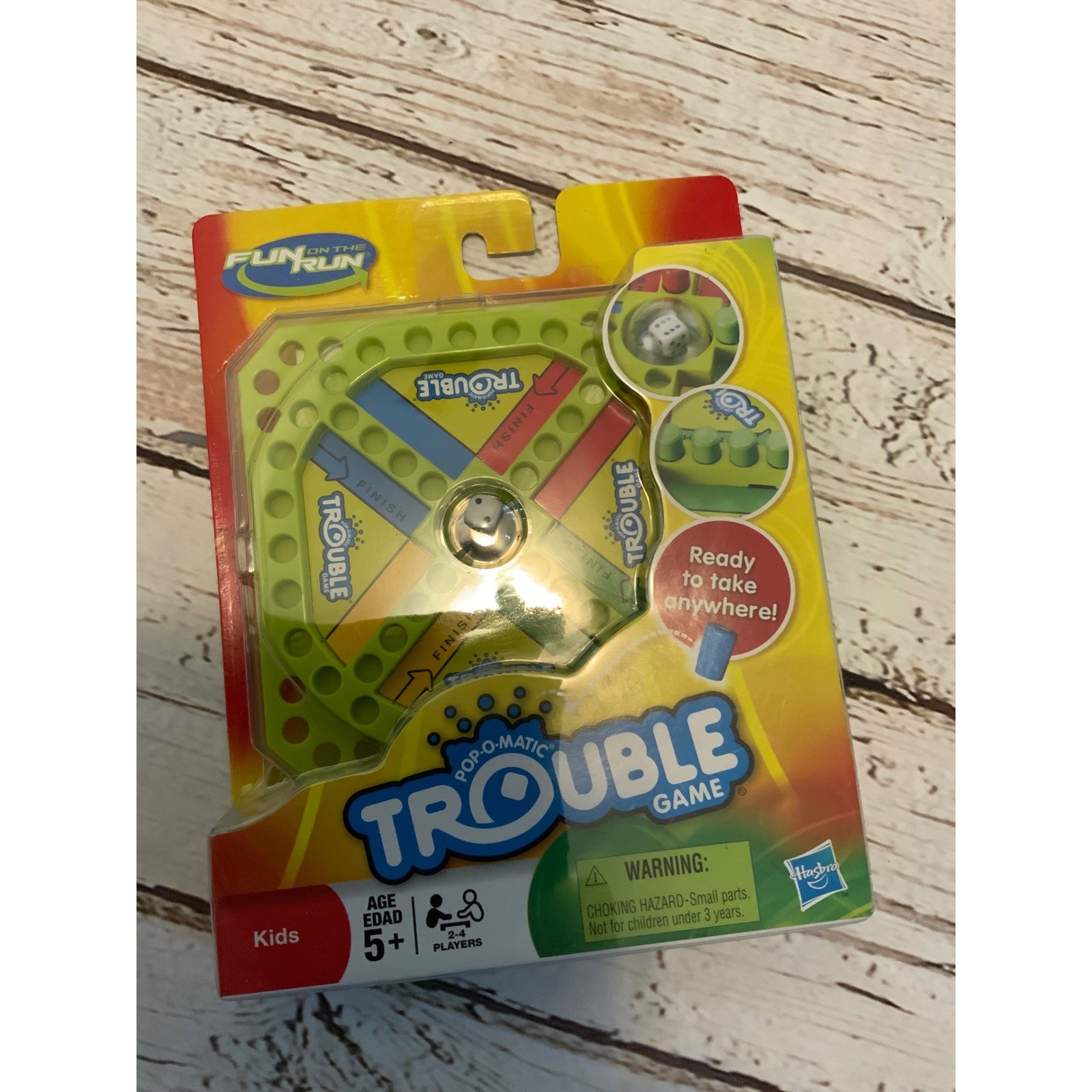 Hasbro Fun on the Run Trouble Board Game Travel Size Pop-O-Matic Ages 5+ New