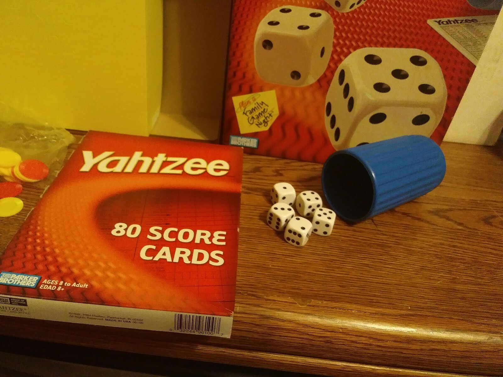 Yahtzee Game 8+ 1 or More Players 1998 Word Games