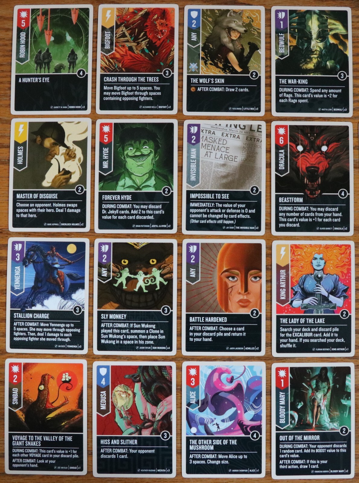 Unmatched Gamefound 16 Alternate Art Promo Cards Pack Restoration Games New