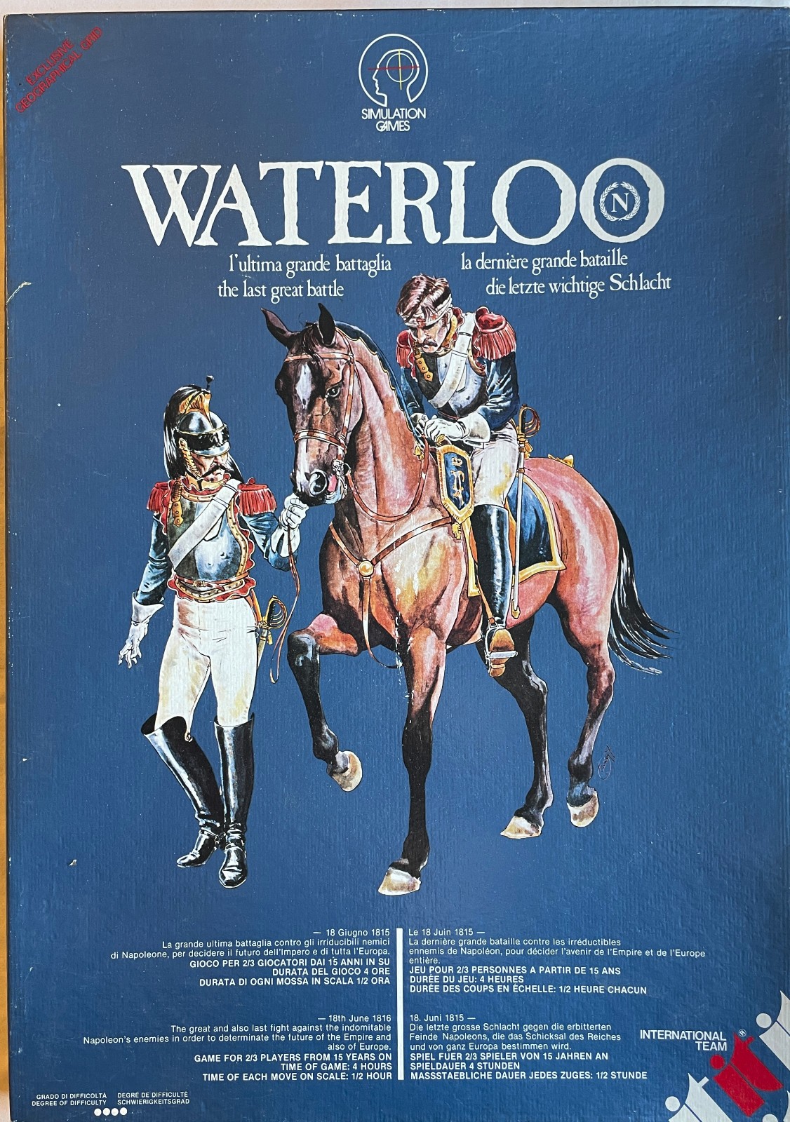 Waterloo The Last Great Battle International Team 1981 PUNCHED VG