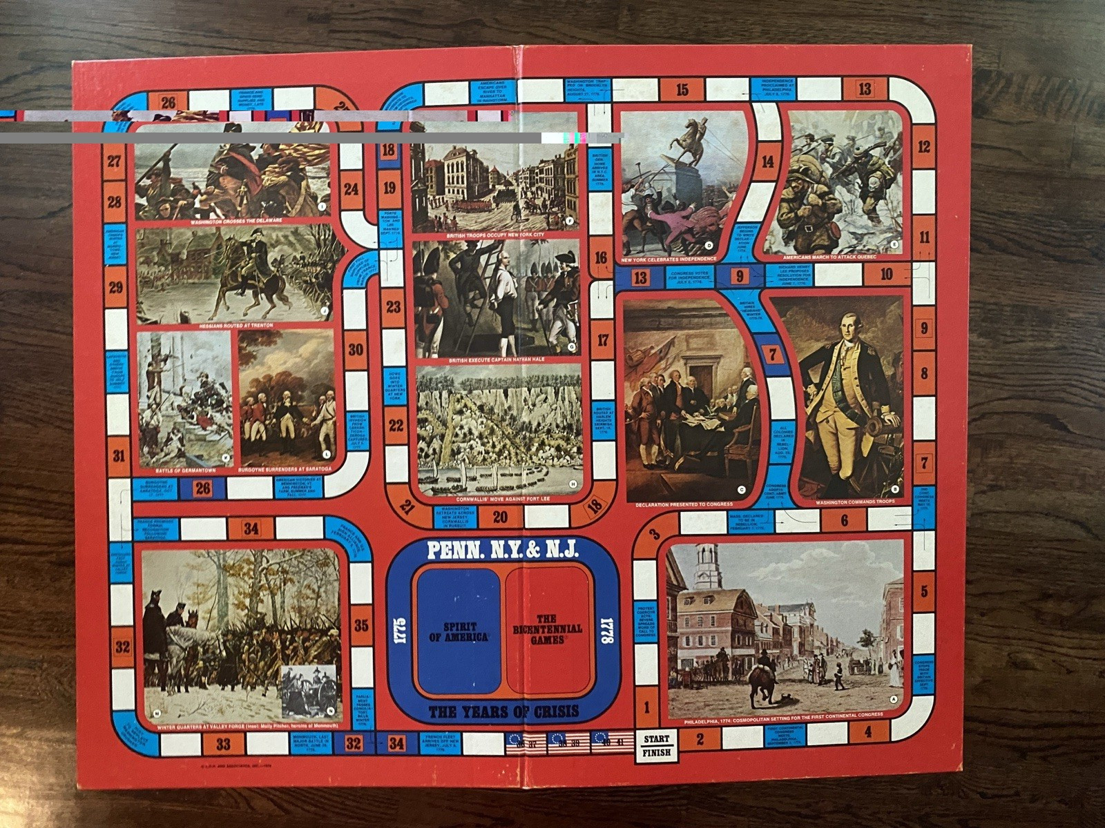The Bicentennial Games Vintage American 3 Board Games USA 1776-1976