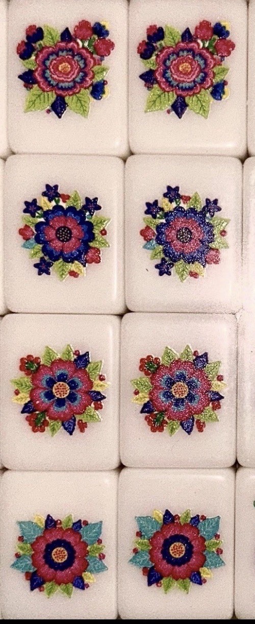 Pink American Mahjong Set•160 1.2”Melamine Tiles •Racks Pushers•Storage Bag•Tote