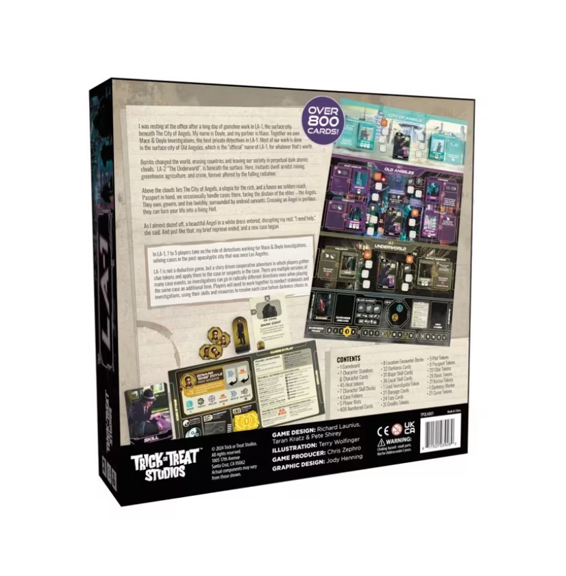 LA-1 Cooperative Adventure Board Game 1-5 Players Story Driven Mystery Game