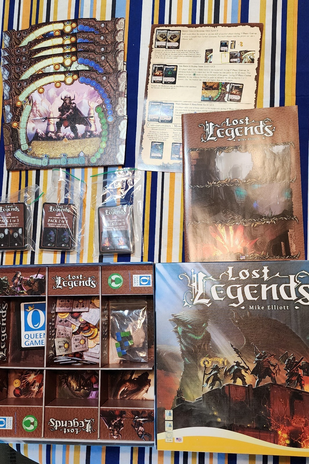Lost Legends Board Game By Mike Elliott Queen Games Ages 10+ Complete VGUC