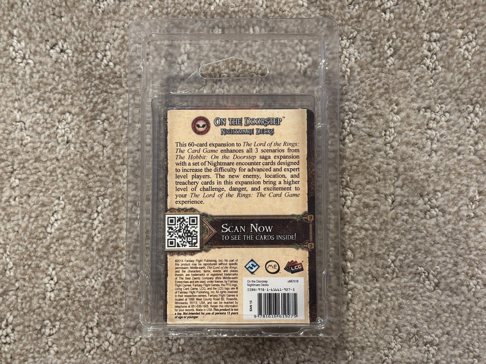 The Lord of the Rings LCG – Nightmare Deck – On The Doorstep – FFG – NEW