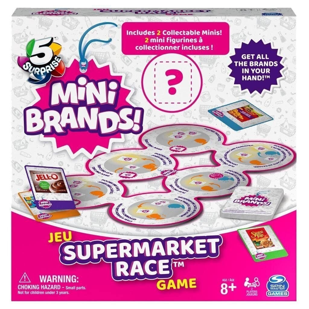 Spin Master 6063724 Surprise Mini Brands Supermarket Race Board Game 5-Piece…