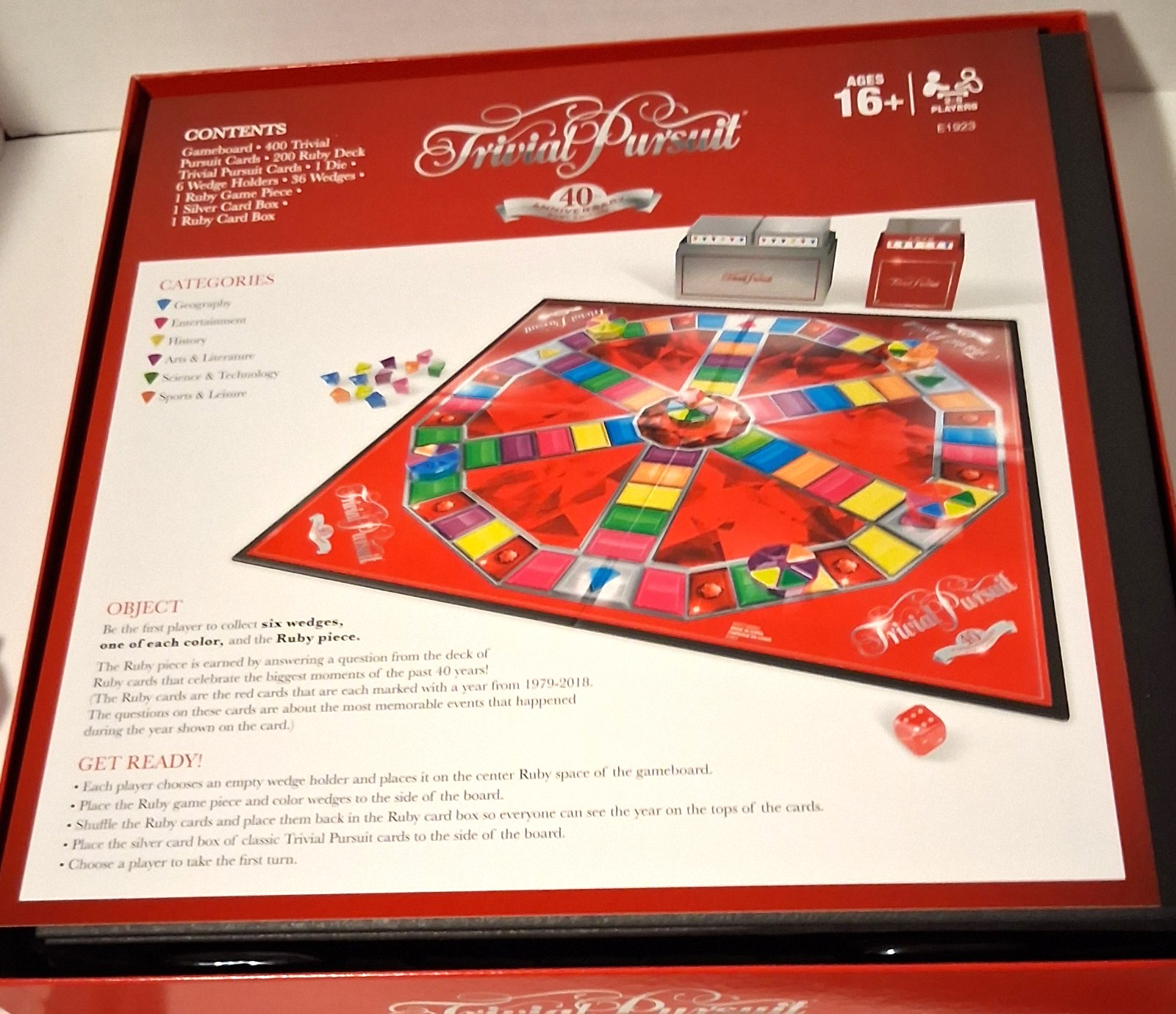 Trivial Pursuit 40th Anniversary Ruby Edition. Open Box. Never Played.