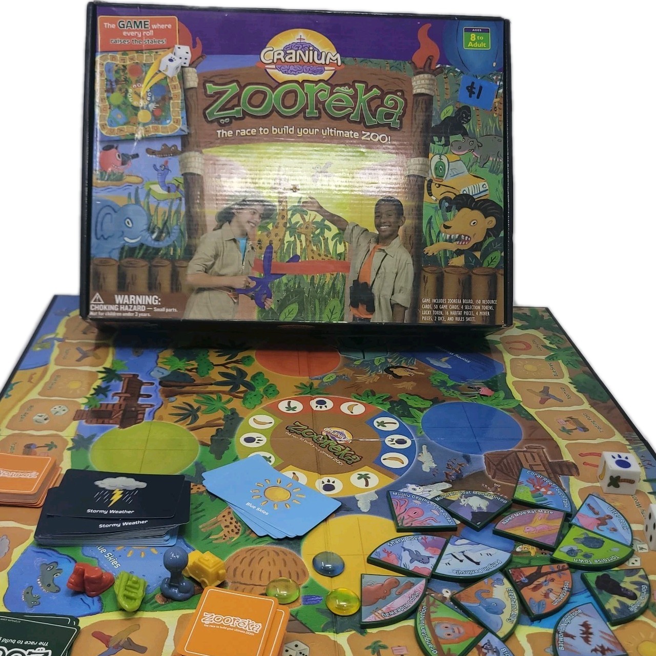 Zooreka Board Game COMPLETE Cranium 2006 Family Kids Animals Safari Zoo