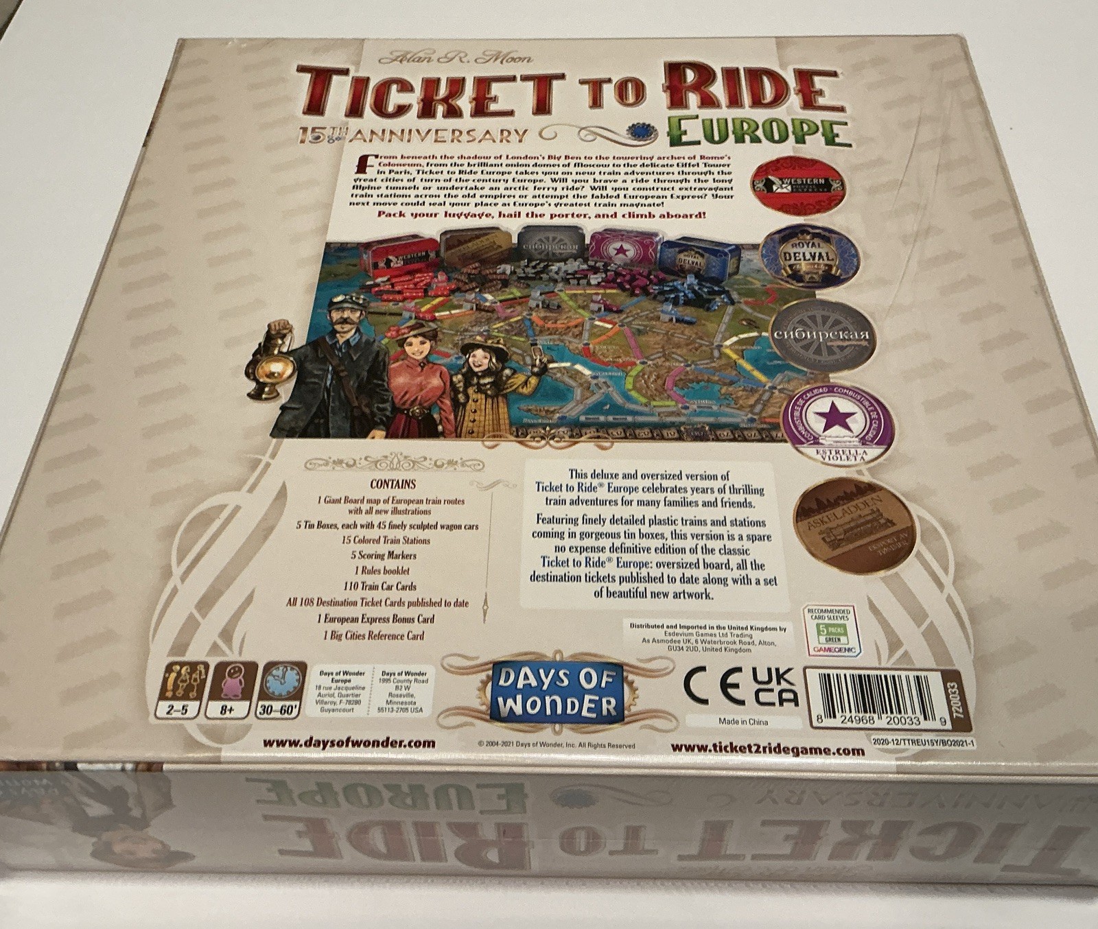 Ticket to Ride Europe – 15th Anniversary – Deluxe Limited Edition – New/Sealed🔥