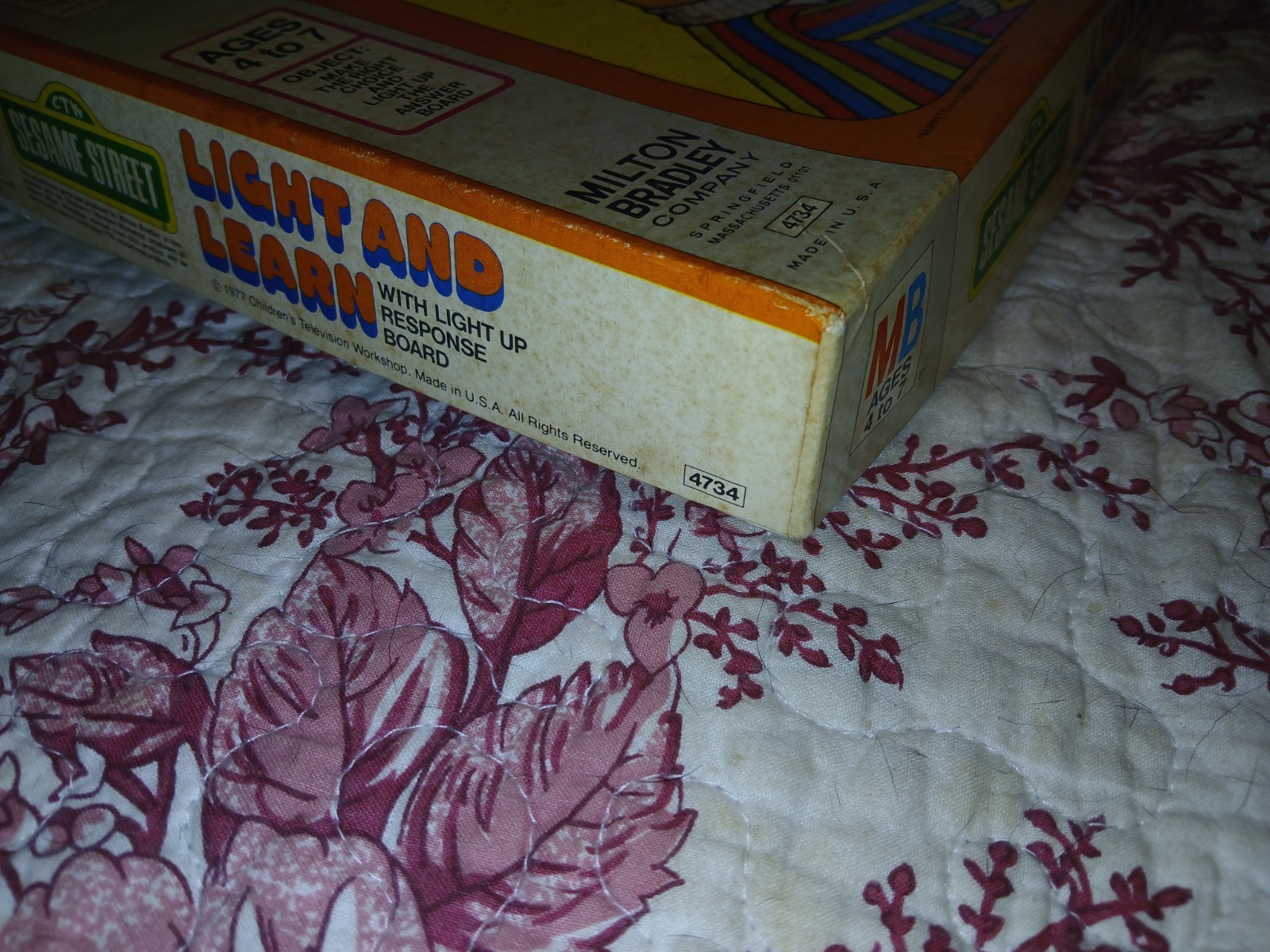 VTG Sesame Street Light and Learn Game Milton Bradley 1977 WORKS Read Note