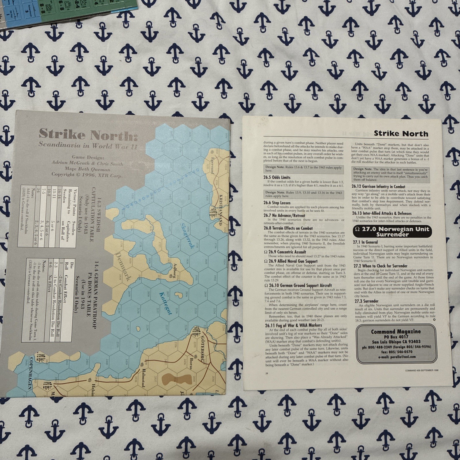 XTR Command Magazine Strike North WWII Scandinavia SPI- Unpunched