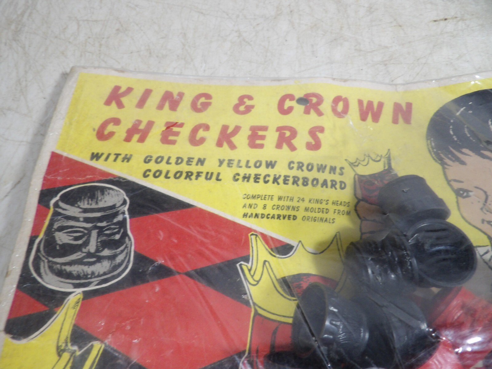 Vintage 1950s60s Kentheon King & Crown Checkers Set Missing 1 Piece St Louis MO