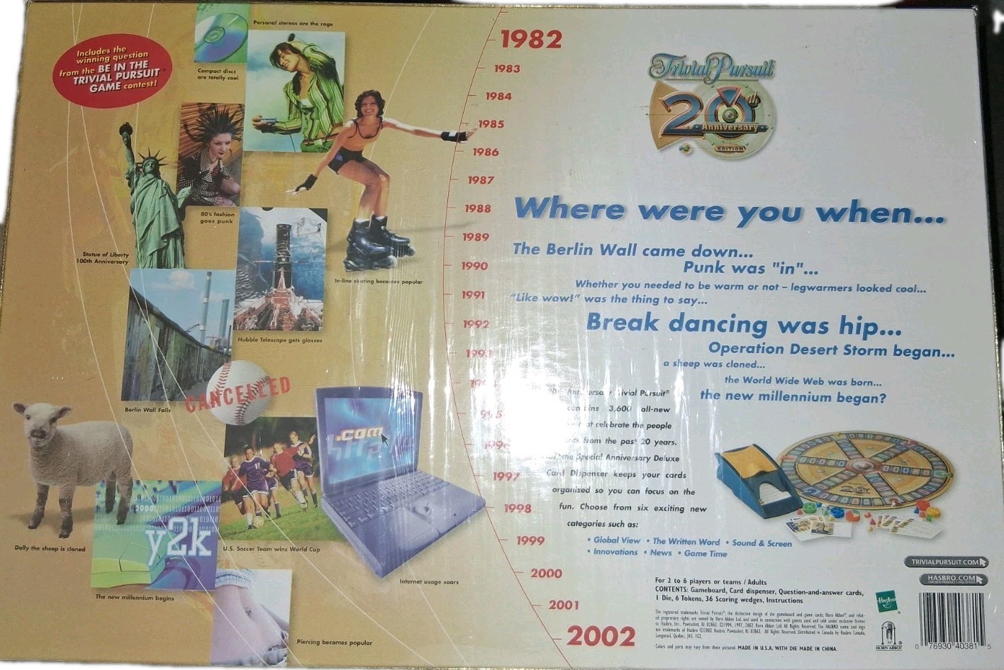Hasbro Trivial Pursuit: 20th Anniversary Edition (1982-2002) NEW FREE SHIPPING