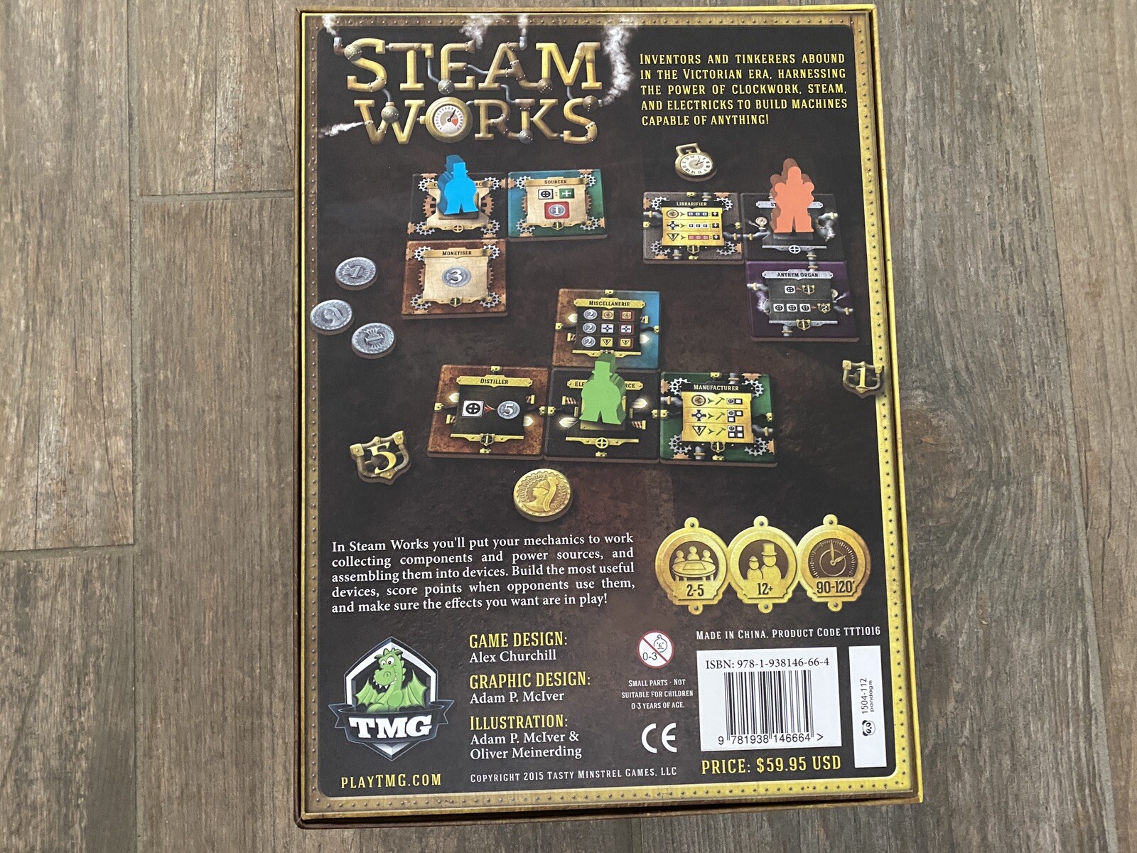 Steam Works Board Game – Tasty Minstrel Games – Adult Owned – Complete