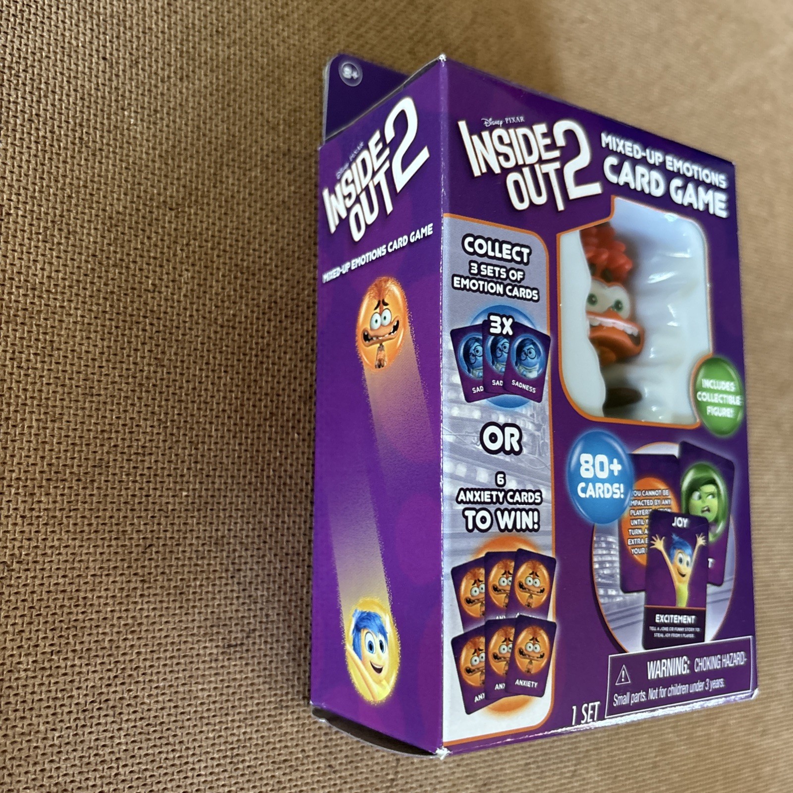 Disney Pixar Inside Out 2 Mixed-Up Emotions Card Game W/ Collectible Figure NEW