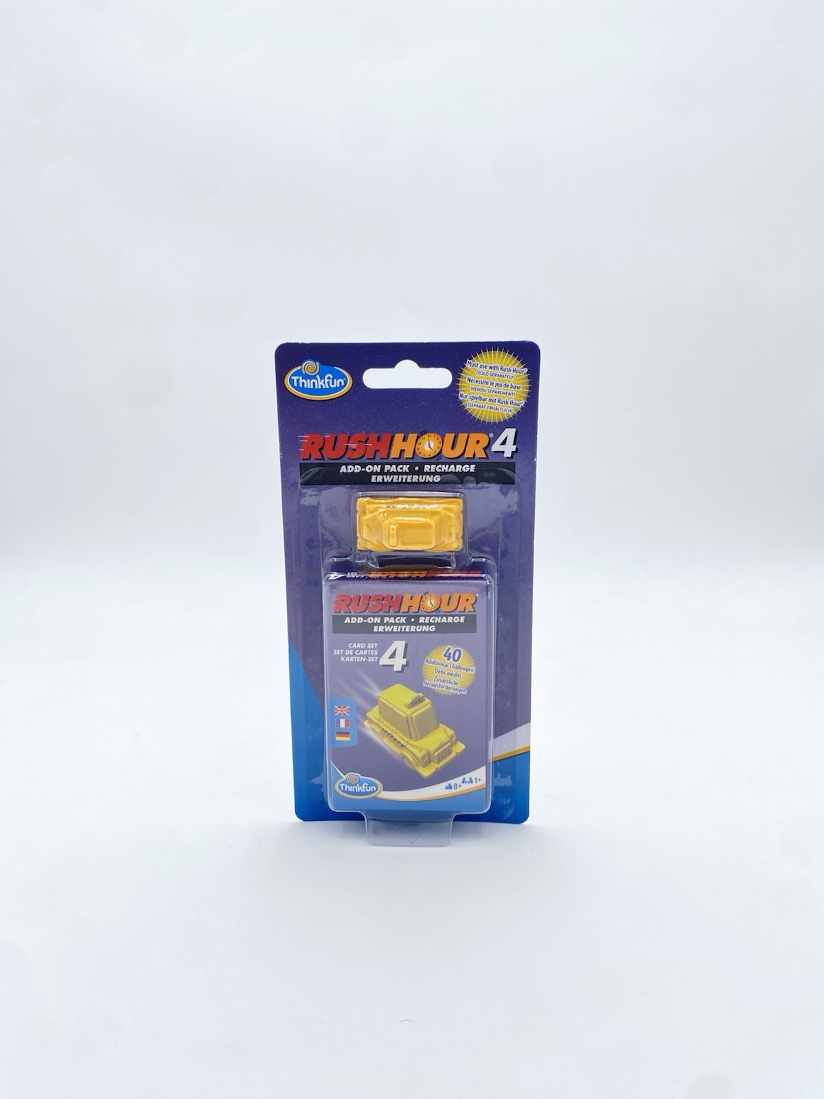 ThinkFun Rush Hour 4 Add-On Pack Game Expansion with 40 Challenges & Bonus Car