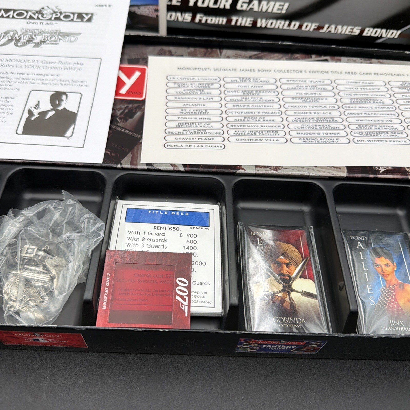 NIOB 2008 Monopoly Ultimate James Bond 007 Collection Hasbro