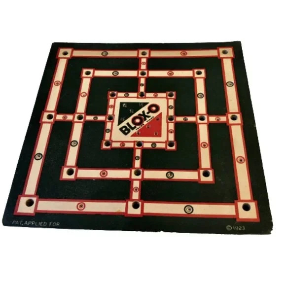 BLOX-O Peg Board Game By Lubbers & Bell From 1923 As Is