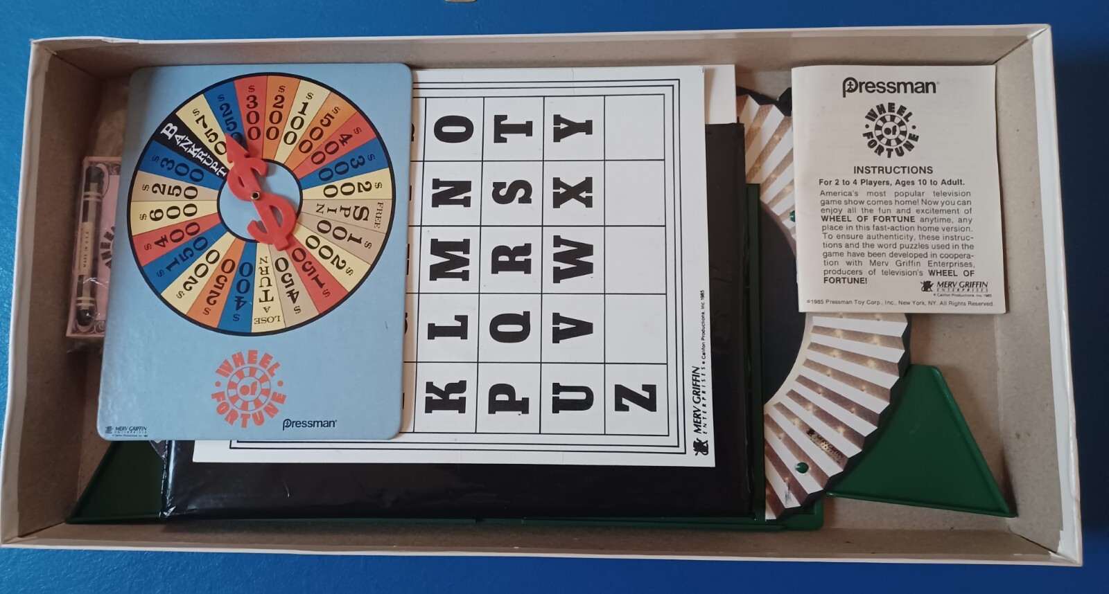 1985 Wheel of Fortune Vintage Board Game! Complete! Mervyn Griffin Enterprises!