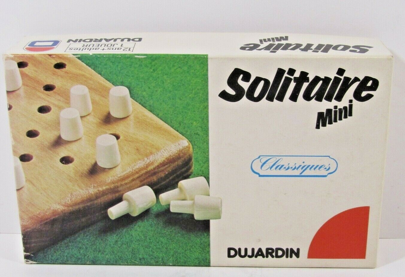 Vintage French Version 1970s Dujardin Classiques Solitaire Mini Peg Game Rare