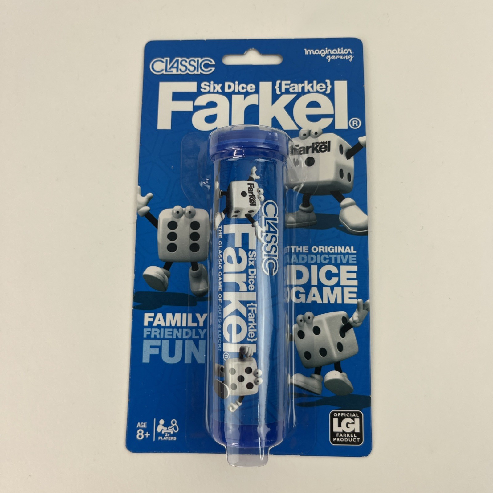 Classic Farkel Game Dice Tubes Travel Size Farkle Six Dice Game