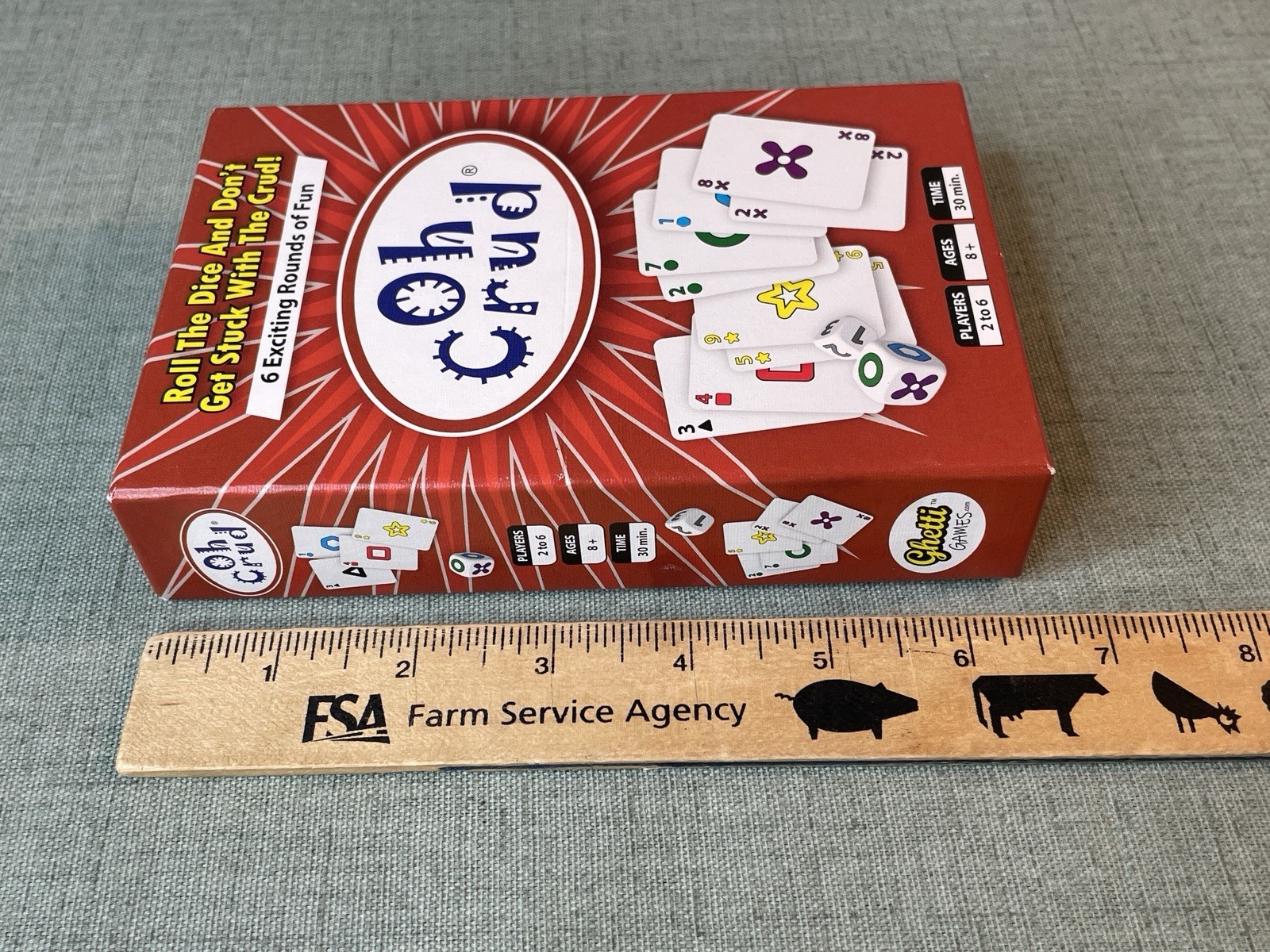 Oh Crud Card & Dice Game for 2 to 6 Players Strategy Card Game Fun Complete