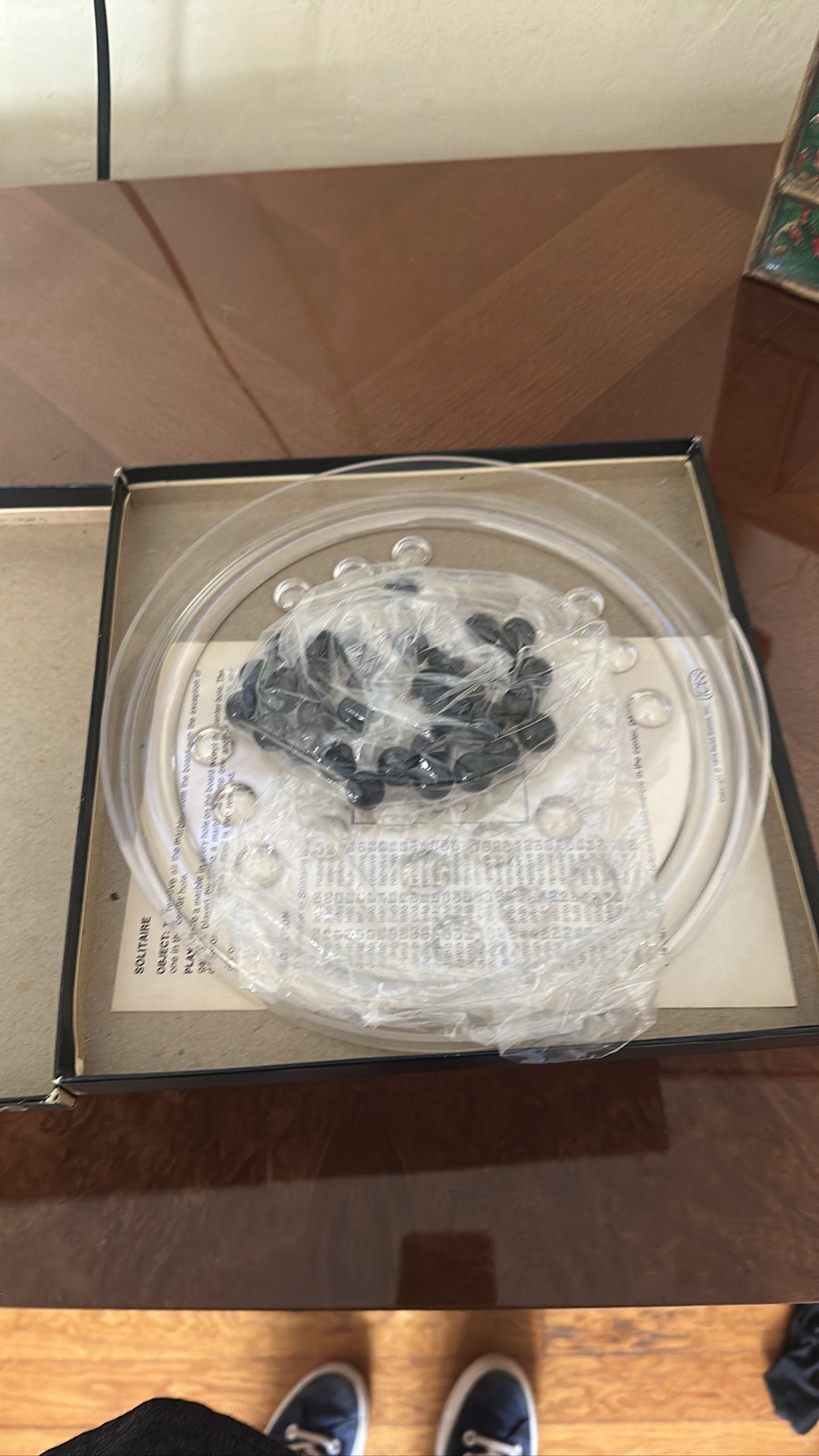 Solitaire Board Game Black Marbles Clear Board Instructions