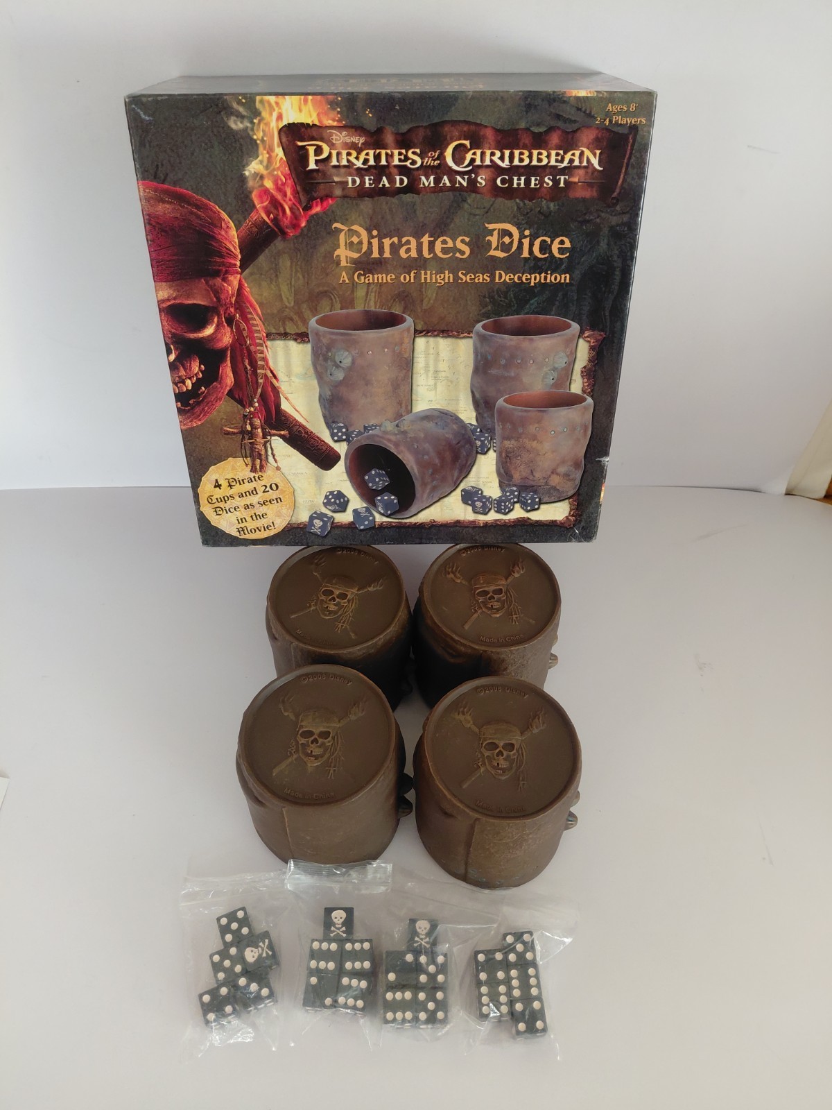 Dead Man’s Chest PIRATES DICE Game 100% COMPLETE Disney Pirates Of The Caribbean