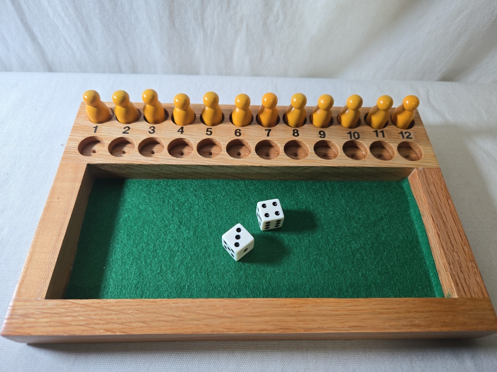 Trick-Track Handcrafted Vintage Gambling Wood Dice Game – Oscar L Johnson