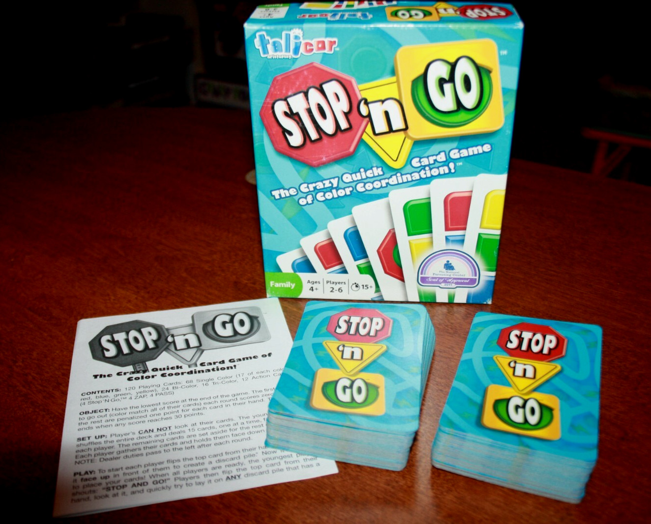 Stop ‘n Go Game – The Crazy Quick Card Game of Color Coordination! -Talicor 2012