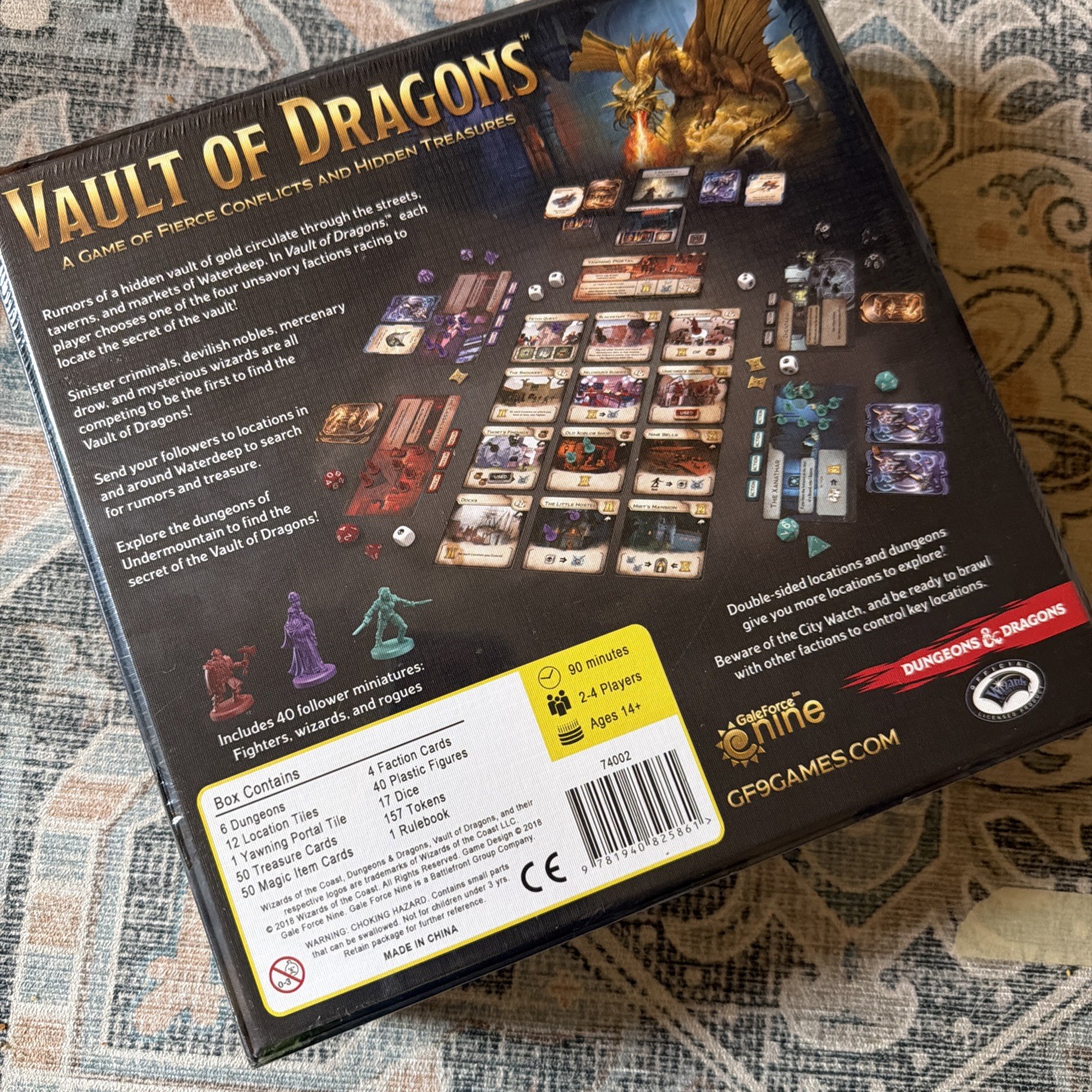 Vault Of Dragons Board Game Gale Force Nine D&D Dungeons & Dragons Role Play NEW