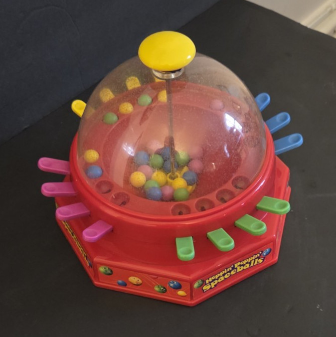 Vintage 1997 DSI Toys “Hoppin’ Poppin’ Spaceballs” Electronic Board Game – Works