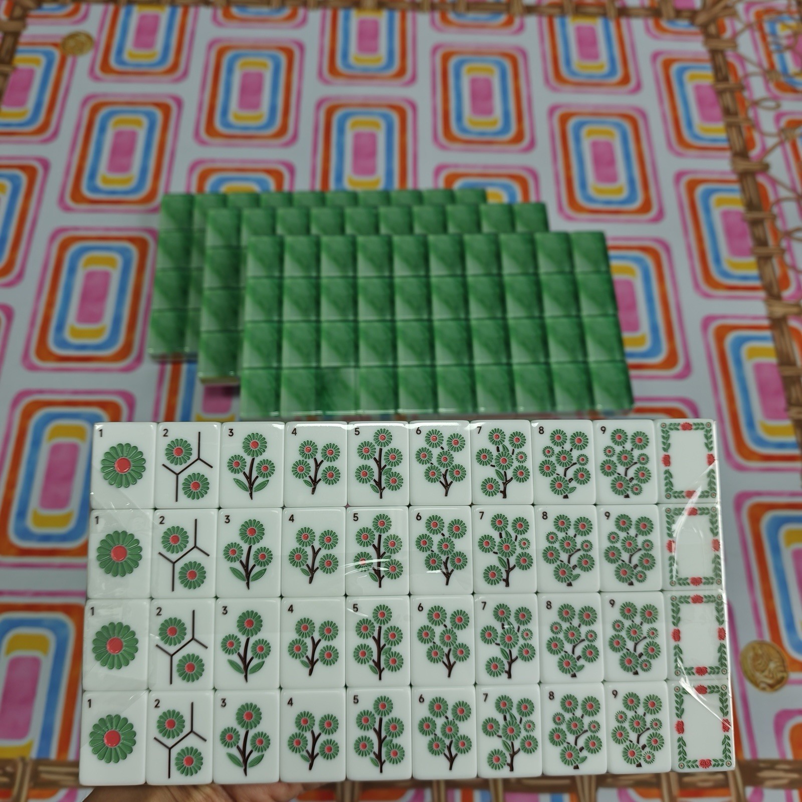 Emerald Wave Garden Mahjong Set Of Tiles American Mahjong Beautiful Oh My Line
