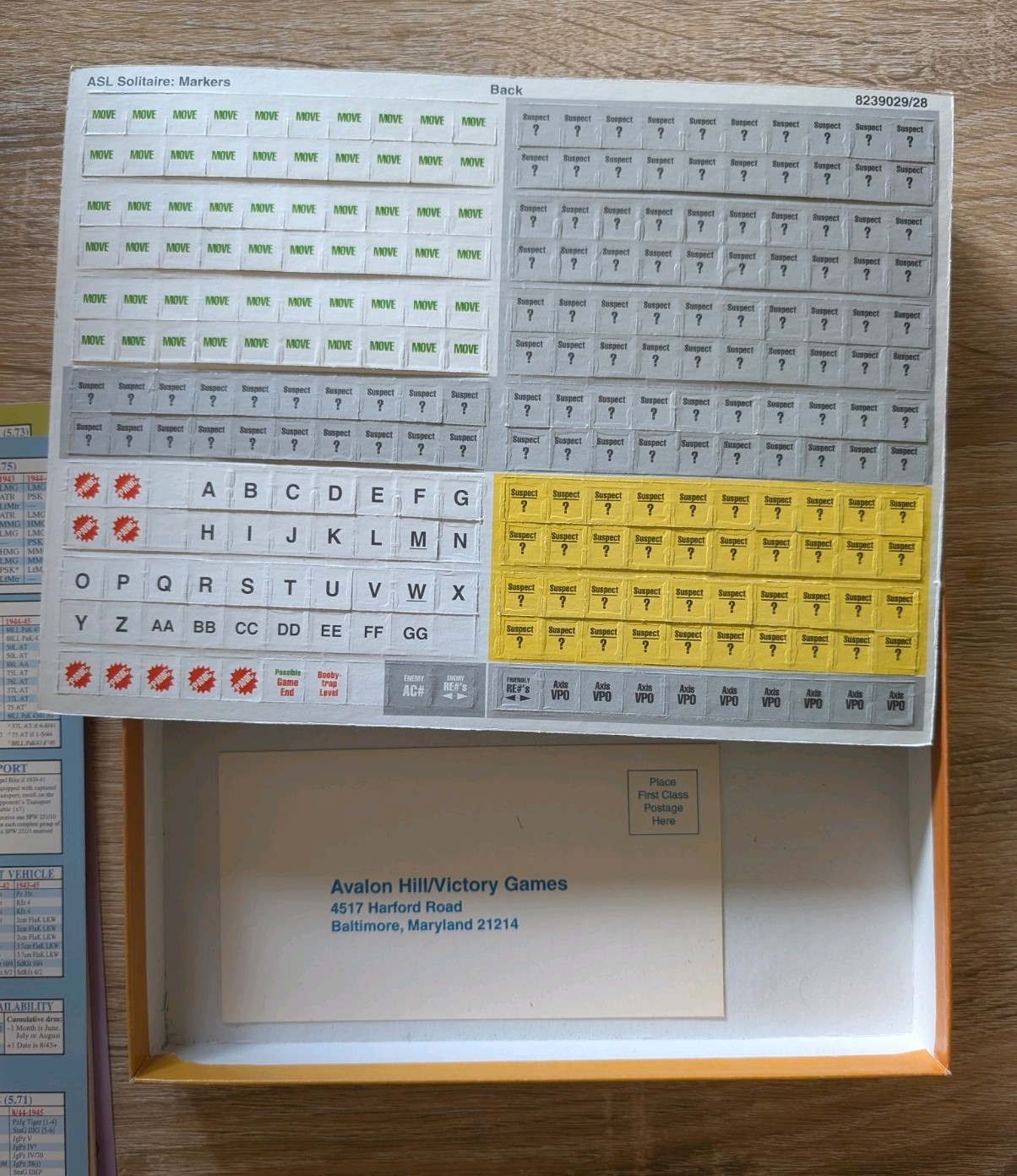 Solitaire ASL (SASL) 1st Edition Board Game