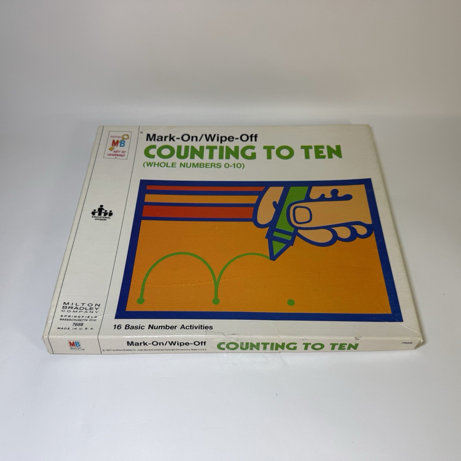 Milton Bradley Counting To Ten Write On Wipe Off Educational Game 1977 7688 0-10