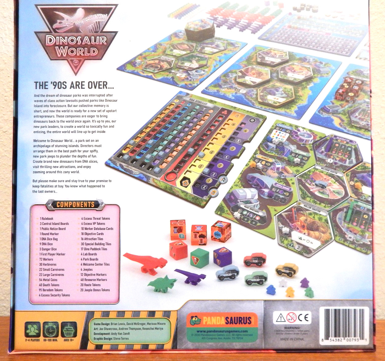 Pandasauru Board Game Dinosaur World (Kickstarter Ed) w/Folded Space Fair/EX