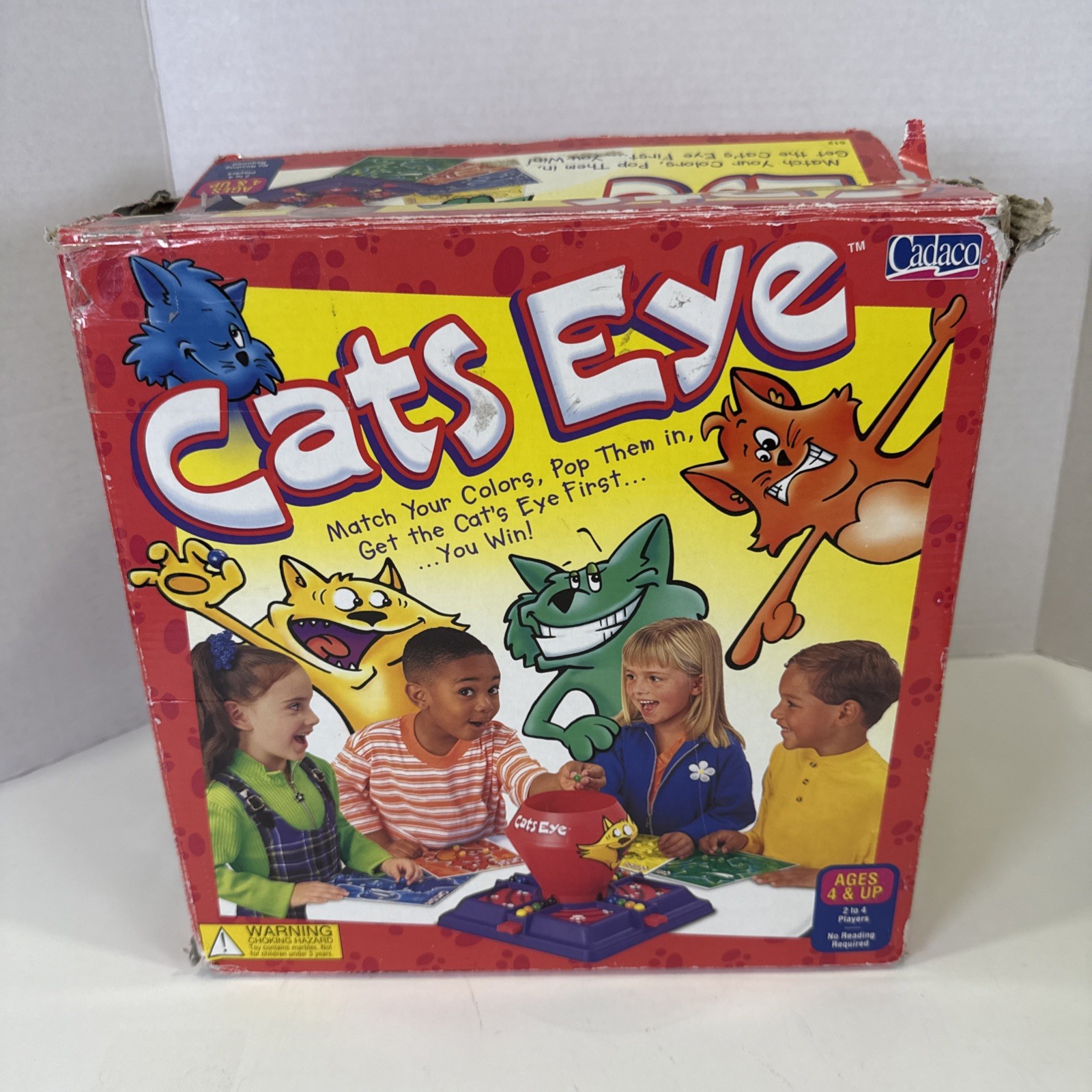 Cats Eye Game by Cadaco 1997 Vintage Board Game Color Matching Incomplete
