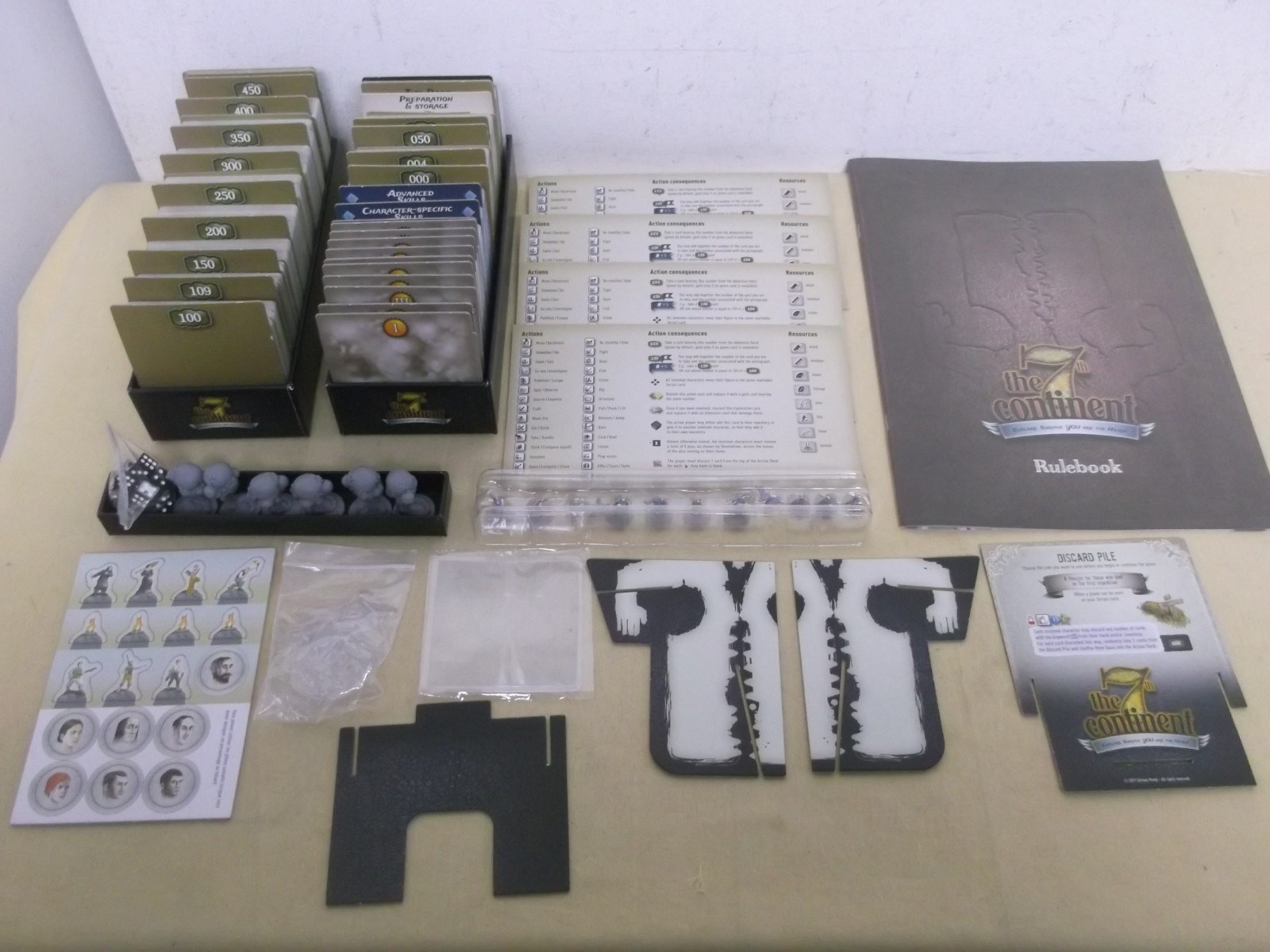 THE 7TH CONTINENT 2017 CORE GAME + FACING ELEMENTS FEAR DEVOURERS EXPANSION