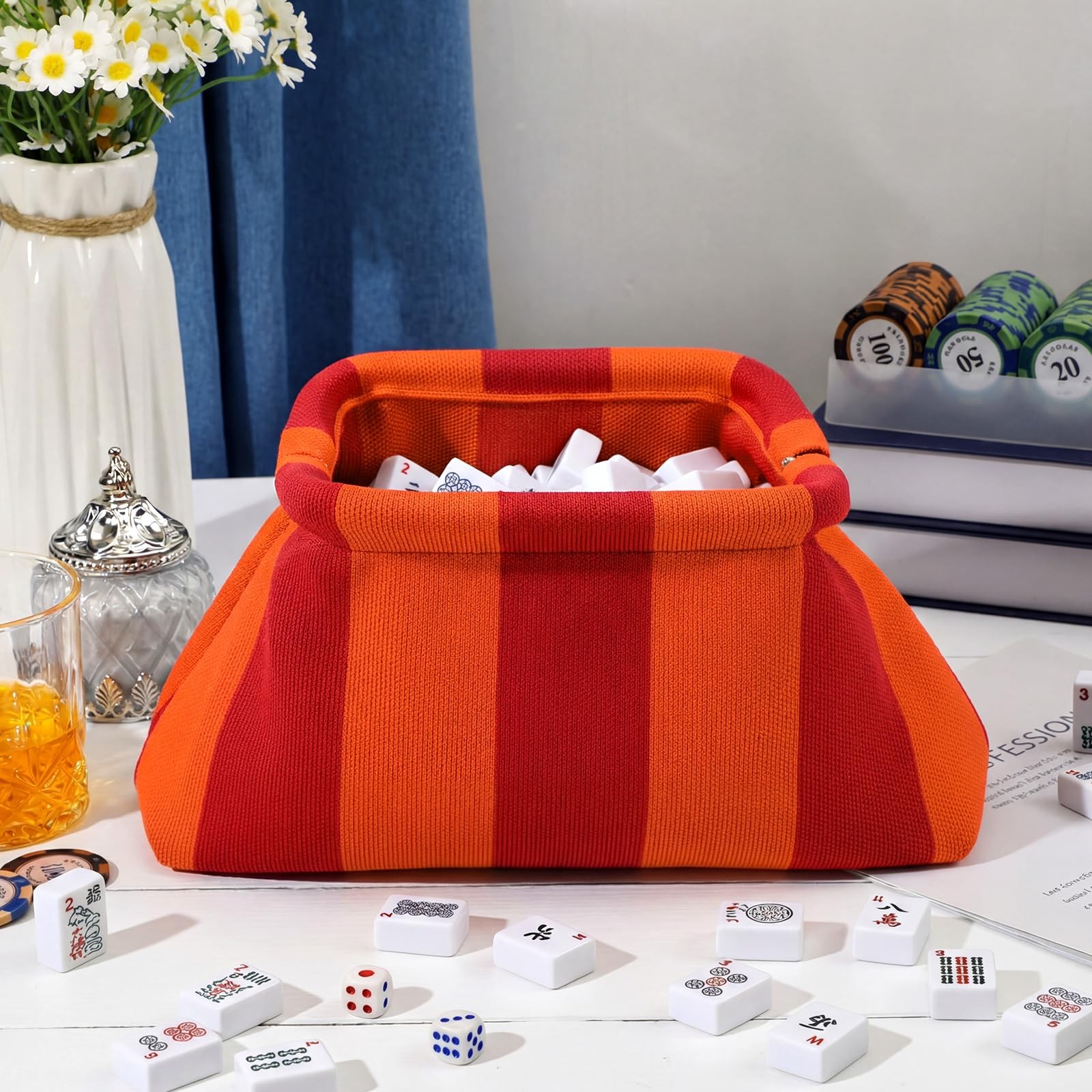 Mahjong Tile Bag Mahjong Empty Bag Crochet Purses Mah Jong and Gift for Game …